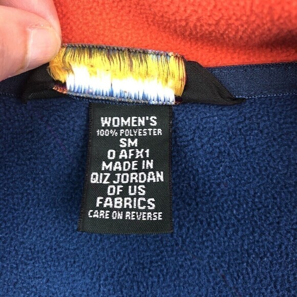 LL Bean Fleece Jacket Full Zip size S orange - Picture 8 of 9